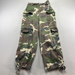 Almost Famous Cargo Pants Womens Medium Multicolor Camouflage Cotton Tapered Leg